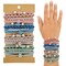 Wrapables Boho Hair Tie Bracelets for Women, No Damage Elastic Hair Bands, Hair Accessories for Thick and Thin Ponytails (20pcs), Pearls Bright